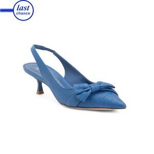STUART WEITZMAN Indigo Made In Spain Sofia 50 Slingback Heels